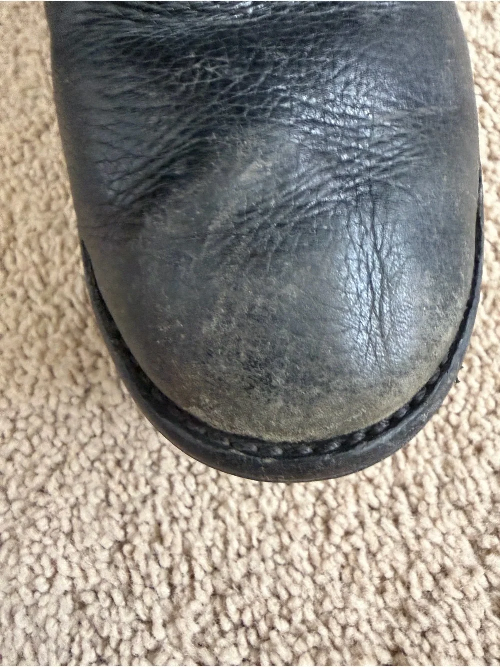 Tory Burch Black Leather Riding Boots 9.5 M Knee High Logo